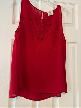 Pins & Needles Red Sleeveless Embroidered Camisole